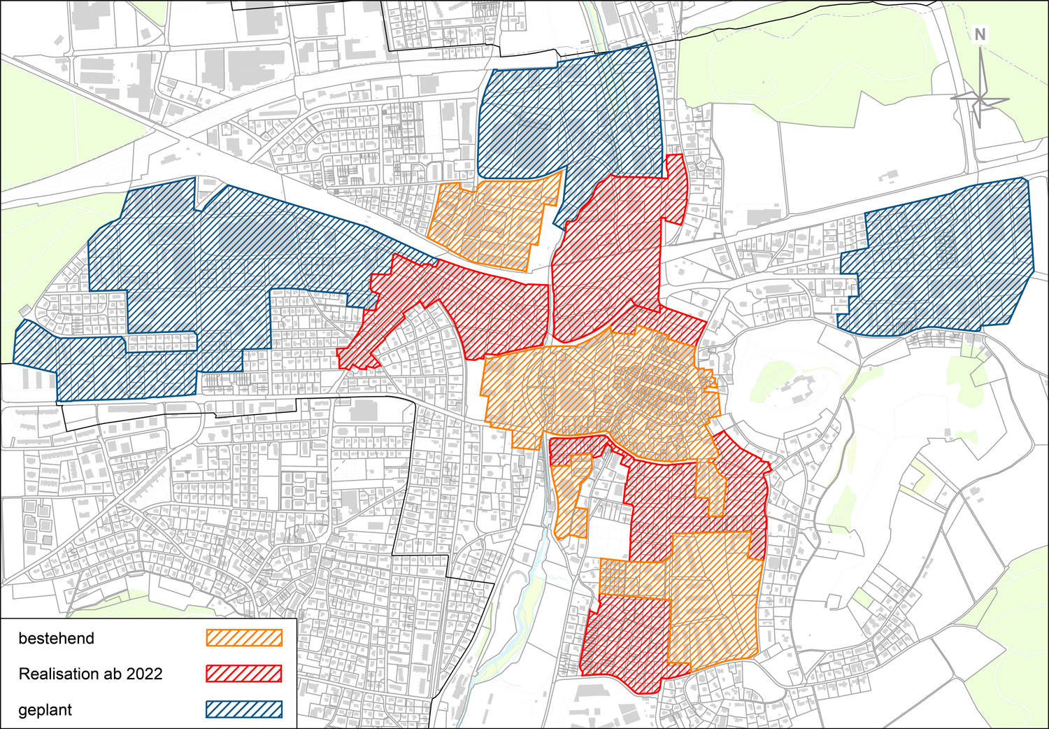 Karte Fernwärmegebiet in Lenzburg