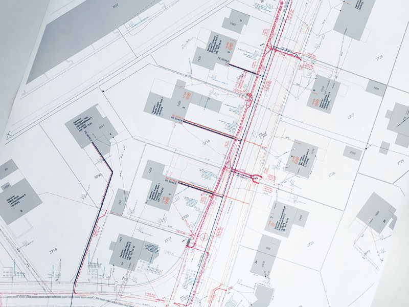 Leitungsinformation und Bau